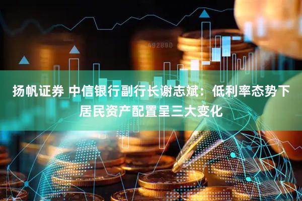 扬帆证券 中信银行副行长谢志斌：低利率态势下居民资产配置呈三大变化