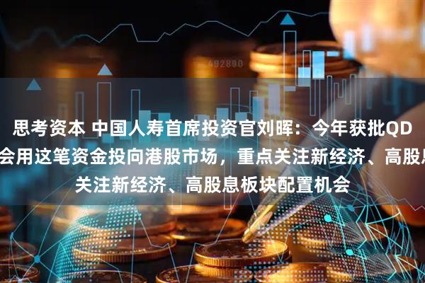 思考资本 中国人寿首席投资官刘晖：今年获批QDII投资额度，将会用这笔资金投向港股市场，重点关注新经济、高股息板块配置机会