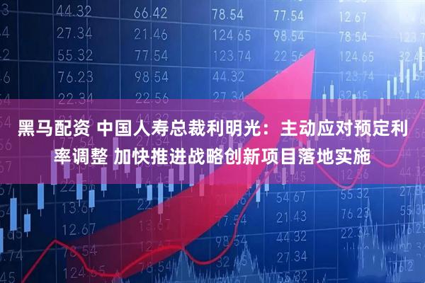 黑马配资 中国人寿总裁利明光：主动应对预定利率调整 加快推进战略创新项目落地实施