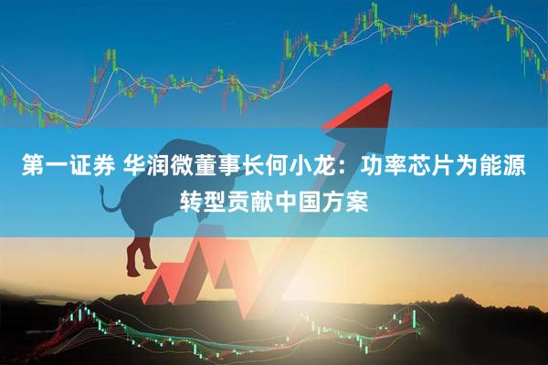 第一证券 华润微董事长何小龙：功率芯片为能源转型贡献中国方案